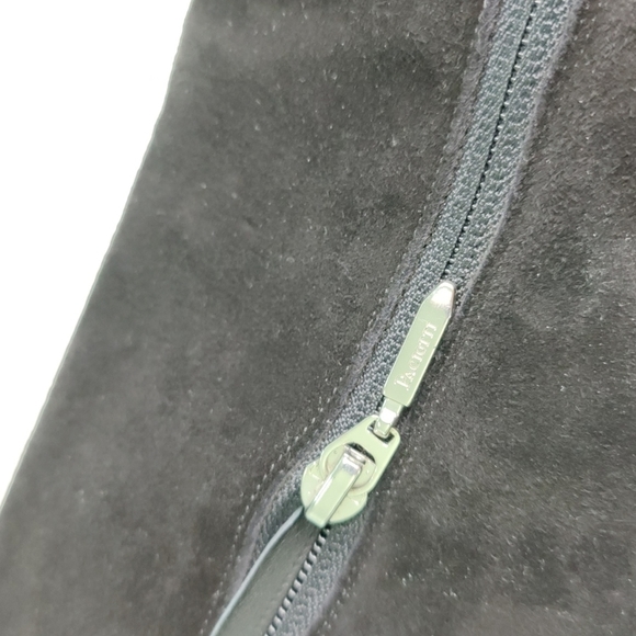 Black Suede Platform Over the knee Boots - Picture 6 of 12